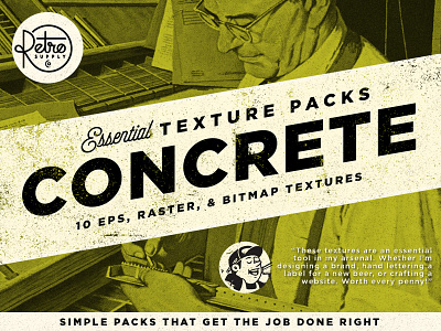 Concrete Essential Textures bitmap concrete eps grime grit grunge raster retrosupply texture vector