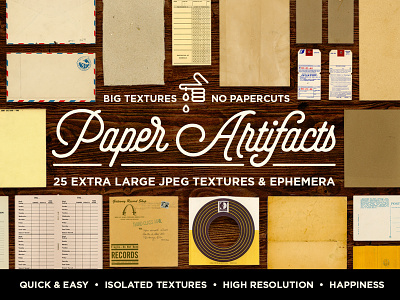Paper Artifacts | Ephemera Bundle ephemera high-resolution paper textures