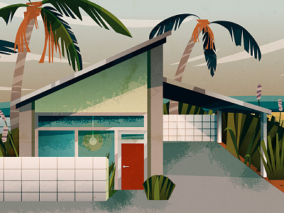 How to Make a Mid-Century House in Illustrator house mid century texture tutorial