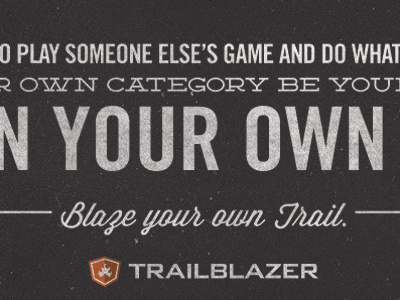 Trailblazer Facebook Cover black illuminated mind texture trailblazer typography