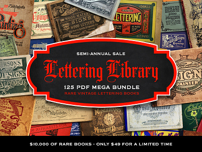 [SALE] Lettering Library Mega Bundle books jason carne lettering lettering library pdfs vintage