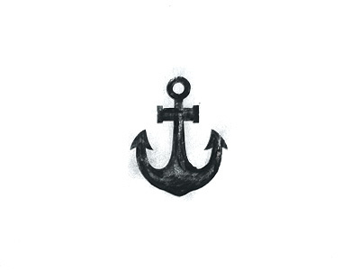 Little Anchor anchor hand painted nautical navy sea ship texture vintage