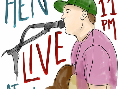 Matty Henderson LIVE Poster art design graphic design illustration watercolor