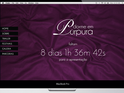 "Sleep in Purple" short-film website parallax short film uiux webdesign website