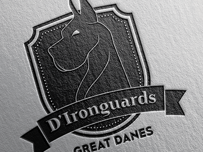 D'Ironguards Great Danes Logo brand branding dog dog logo great danes logo