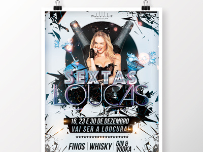 Prestige Night Club Flyer - Sextas Loucas branding flyer nightclub noites loucas prestige