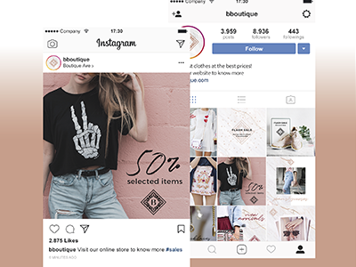 Boutique Social Media Kit branding design facebook kit instagram kit marketing media kit social media social media kit