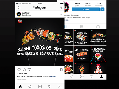 Sushi Bar Social Media Kit branding design facebook kit instagram kit marketing media kit social media social media kit