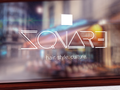 SQUARE. Hair. Style. Culture. Branding barber shop branding hair salon lifestyle square hair salon