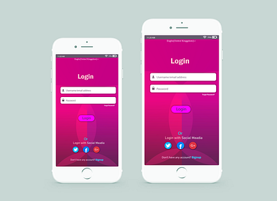 Apps Login UI Design custom ui