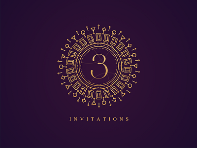 3 Dribbble Invites 3 invite designer illustration invitaion mandala