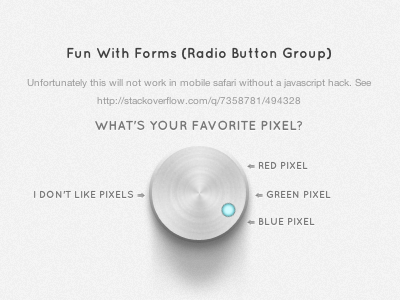 CSS3 Radio Dial css3 dial form knob