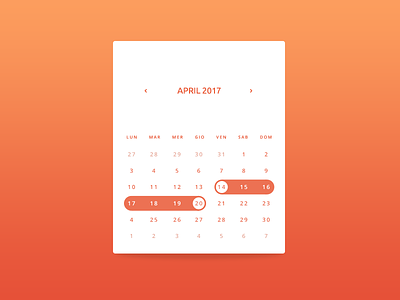 Calendar View calendar calendar view clean colorful flat minimal ui design user interface