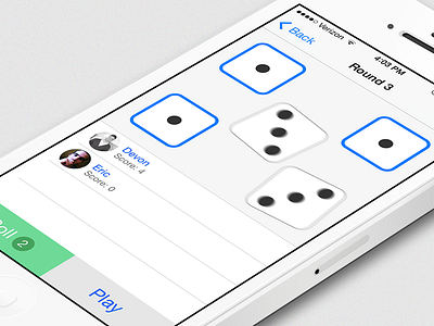 Roll The Dice app game ios ios7 iphone ui