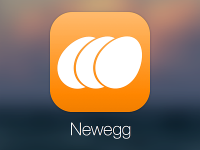 Newegg iOS Icon Redesign app egg icon ios newegg orange redesign