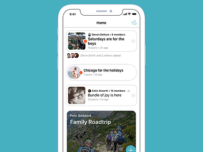 Home Feed app clean feed home ios iphone social stories story white