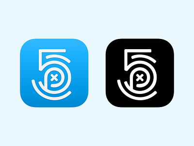 500px iOS app icons app app icon black blue concept design icon ios logo