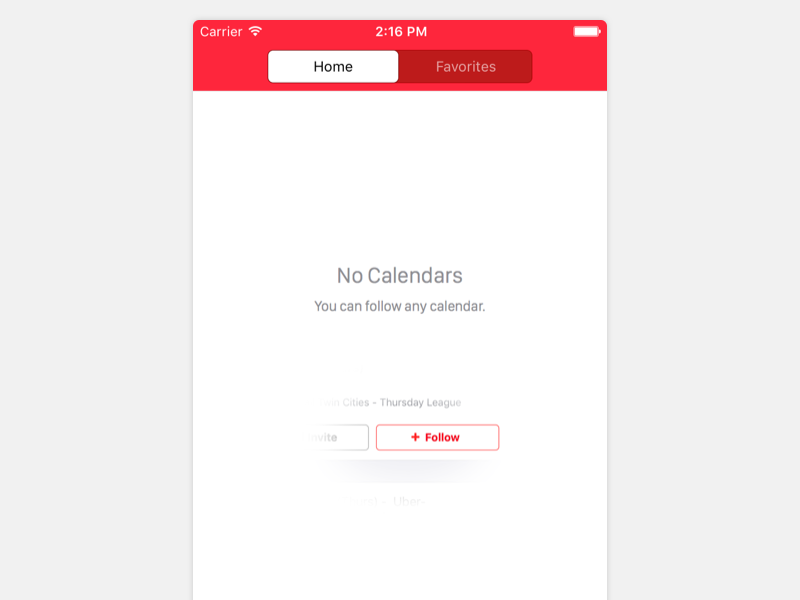Empty events placeholder empty placeholder red mobile design iphone app design ios app design ios design iphone iphone app ios app ux ui ios