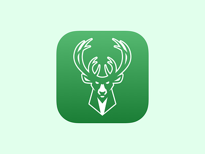 Milwaukee Bucks iOS App Icon Redesign Update app app icon branding green icon ios ios app ios app design ios design iphone logo mobile nba ui