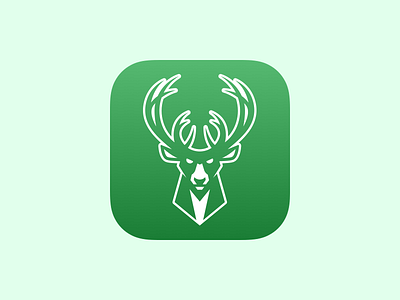 Milwaukee Bucks iOS App Icon Redesign Update app app icon branding green icon ios ios app ios app design ios design iphone logo mobile nba ui