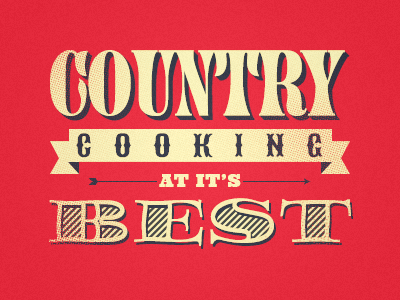 Cookin cooking country red vintage
