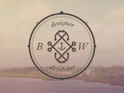 New Personal Logo/Branding anchor beauwingfield compass designer developer logo ocean rope sea