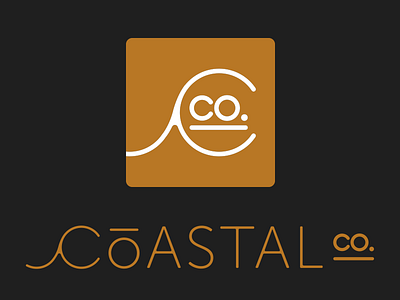 Coastal CO. beach black co coastal gold logo white