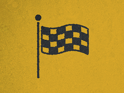 Checkered Flag illo checkered checkers finish flag grit gritty orange race texture