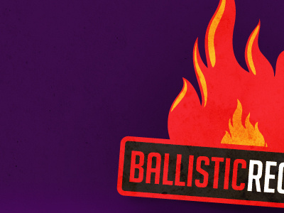 Ballistic Records logo ballistics fire flame icon logo music records