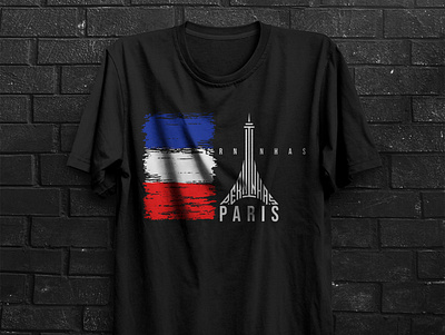 Paris symbol T-Shirt design adobe photoshop design graphic design illustration marcendise t shirt design typography t shirt design vector t shirt design