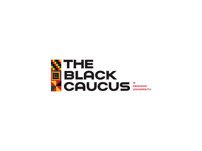 Black Caucus @ Denison Logo branding college design kente logo type typography vector