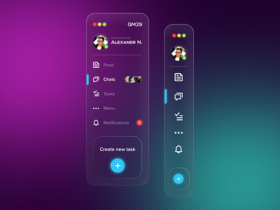 Sidebar Navigation Concept app concept design mobile app ui uiux user interface