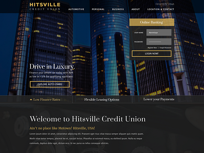 Credit Union Homepage Concept banking web