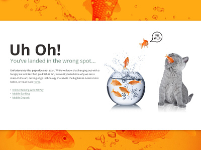 Silly Fish 404 Page 404 goldfish web