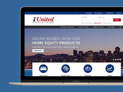 Credit Union Homepage Design banking financial webdesign