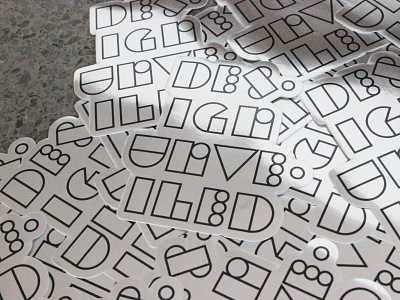 Design Unveiled Sticker customtype geometric goodtype merchandise sticker sticker design stickers typography