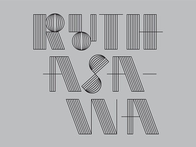 Ruth Asawa custom type design illustration illustrator line art line illustration type typography vector