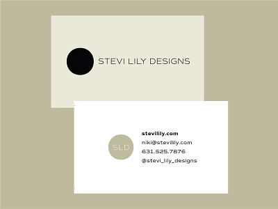 Stevi Lily Business Card branding design identity logo type typography vector