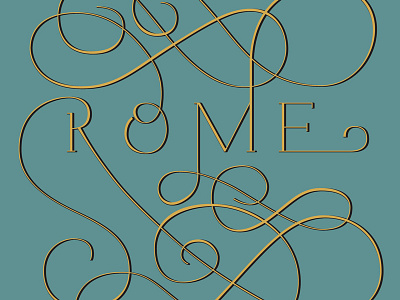 Rome type typography vector