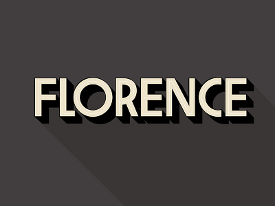 Florence type typography vector