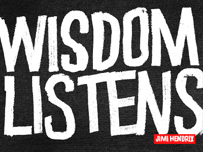 Wisdom Listens type typography