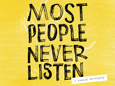 Most People Never Listen