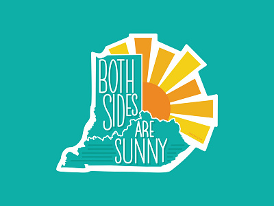 Both Sides Are Sunny illustration sticker vector illustration