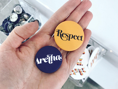 Aretha Franklin Buttons