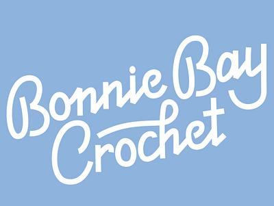 Bonnie Bay Crochet custom script customtype logo logo design logodesign logotype script typography