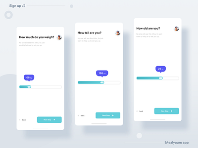 __Mealyoum App 🍲— Sign up /2 app clean feed flat icon ios mobile application meals minimal mobile app sign in sign up ui ui design uix user experience user interface user interface design ux ux design ux ui