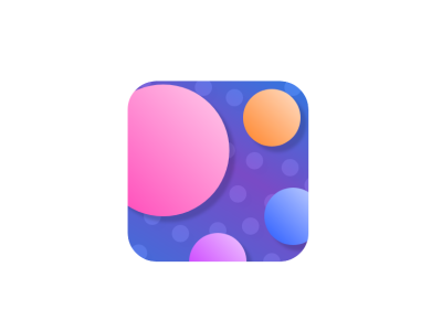 The Mind as an App app background blur blur circle circles colour colourful design gradient health icon illustration layers mental health mind shadow