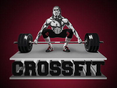 CrossFit Logo in Mascot Style, Pop Art Style