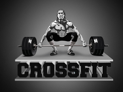 CrossFit Logo in Mascot Style, Pop Art Style leisure