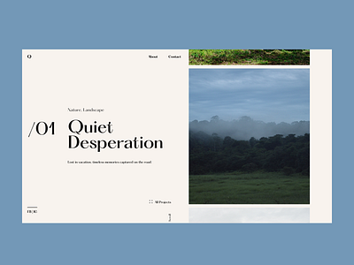 Exploration 3 - Photography Portfolio design layout memories minimalism photograph photography photos typography ui